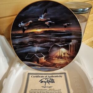 Terry Redlin "Night Light" collector plate